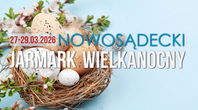 Plakat informujący o Nowosądeckim Jarmarku Wielkanocnym