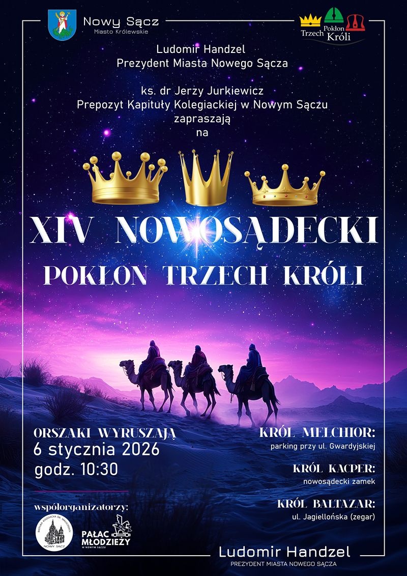 Plakat promujący XIV Nowosądecki Pokłon Trzech Króli