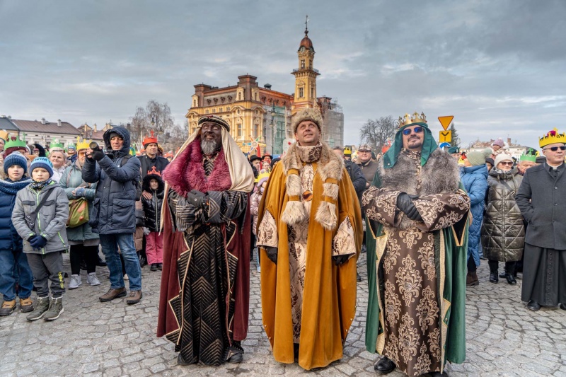 Trzej królowie na nowosądeckim rynku