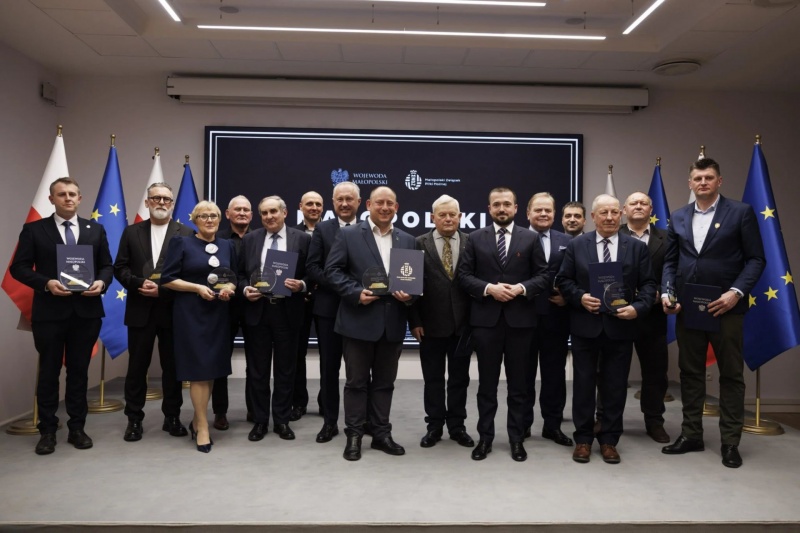 Uczestnicy gali zorganizowanej przez Małopolski ZPN oraz Małopolski Urząd Wojewódzki