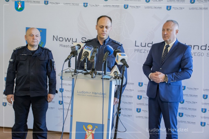 Komendant Miejskiej Policji w Nowym Sączu Krzysztof Dymura.