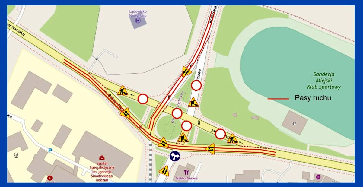 mapka ronda koło szpitala miejskiego