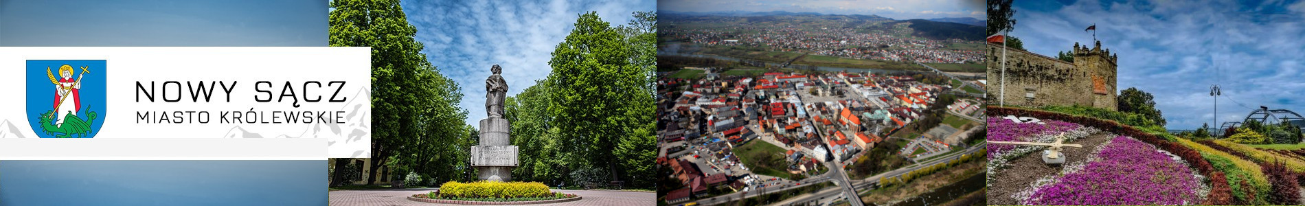 Po lewej - Pomnik Adama Mickiewicza, środek Planty, po prawej Zamek Królewski