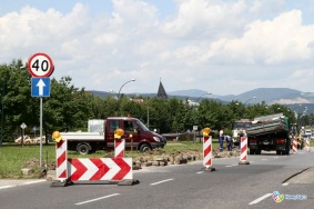 Remontowany odcinek Al. Piłsudskiego