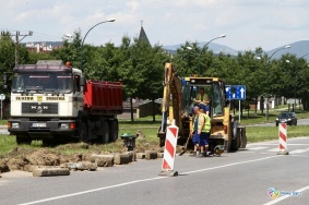 Remontowany odcinek Al. Piłsudskiego