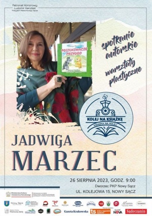 Plakat dotyczący spotkania z Jadwigą Marzec