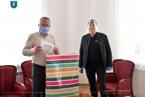 Prezydent Ludomir Handzel i Pan Janusz Kotlarz