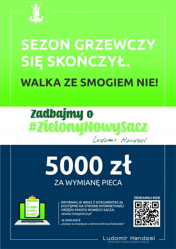 Plakat - 5000 złotych na wymianę pieca