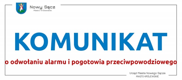 Komunikat - odwołanie alarmu i pogotowia przeciwpowodziowego