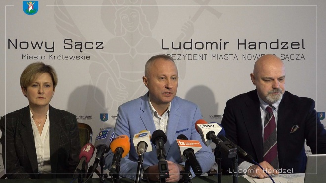 Prezydent Miasta Ludomir Handzel, Zastępca Prezydenta Magdalena Majka oraz Benedykt Juliusz Polański 