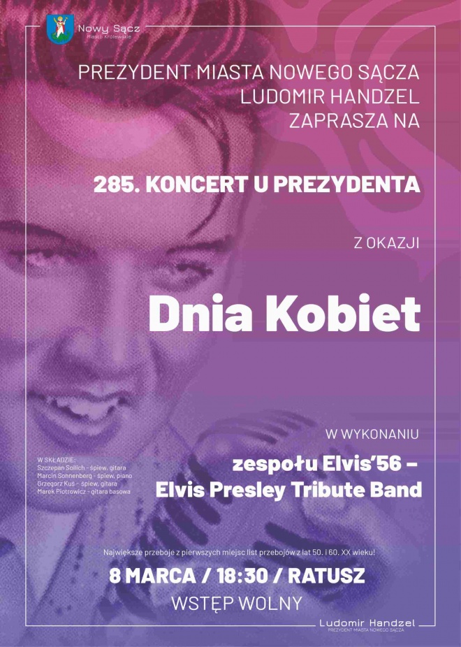 Plakat reklamujący 285.Koncert u Prezydenta