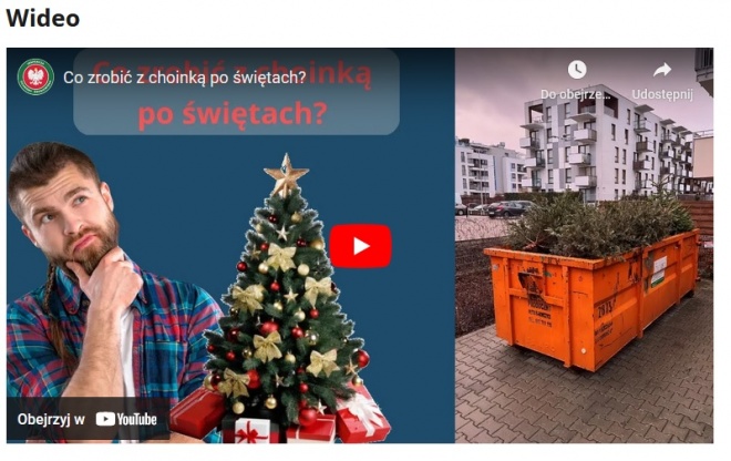 Link przekierowujący do filmu: Co zrobić z choinką po świętach
