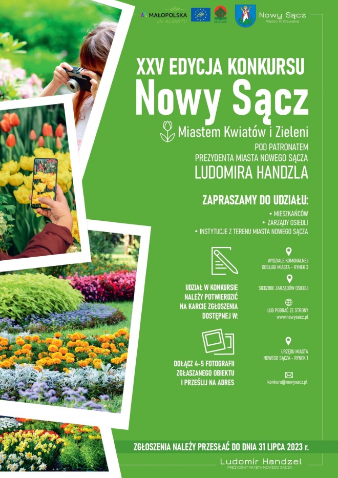 Plakat informujący o konkursie