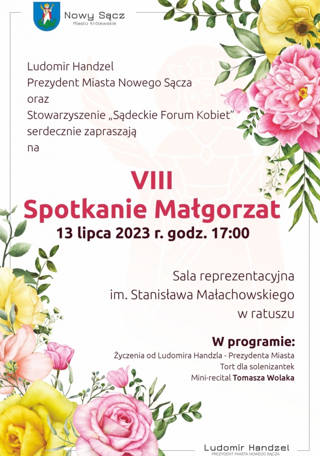 Plakat promujący VII spotkanie Małgorzat