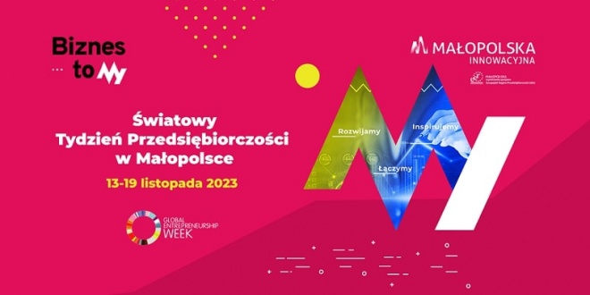 baner Światowy Tydzień Przedsiębiorczości w Małopolsce
