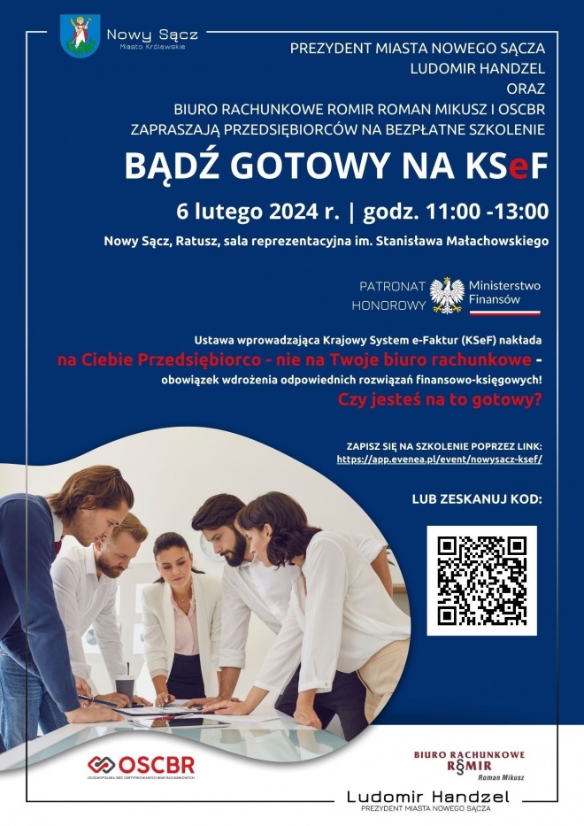plakat informacyjny - szkolenie KSEF