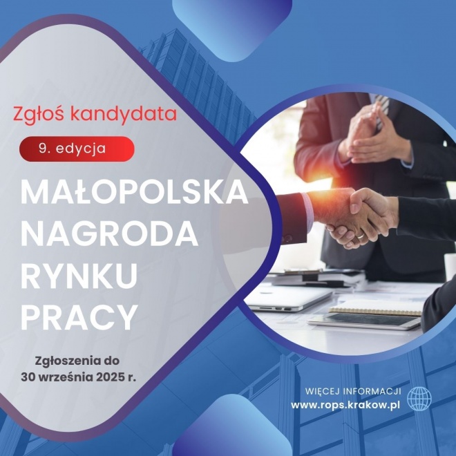 Grafika informacyjna konkursu Małopolska Nagroda Rynku Pracy