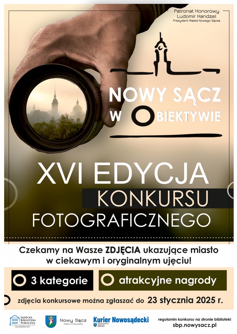 Plakat informujący o konkursie "Tak było Nowy Sącz 2024"