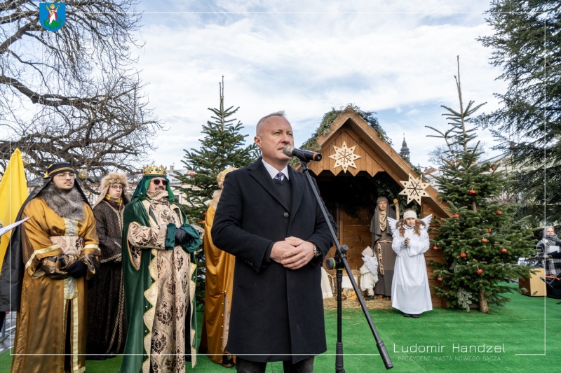 Prezydent Ludomir Handzel podczas XIII Nowosądeckiego Pokłonu Trzech Króli