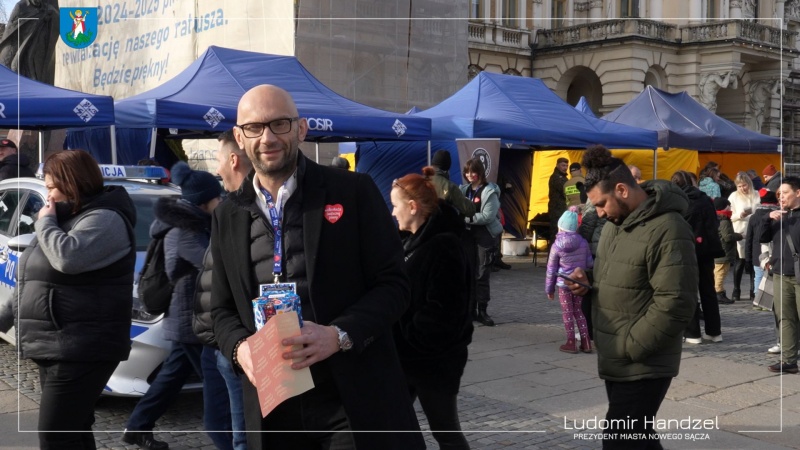 Artur Bochenek, zastępca prezydenta miasta podczas 33. Finału WOŚP