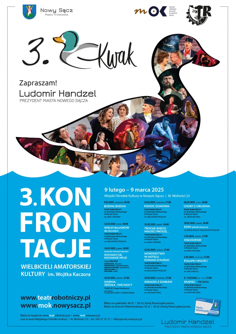 Plakat informujący o 3. edycji festiwalu KWAK