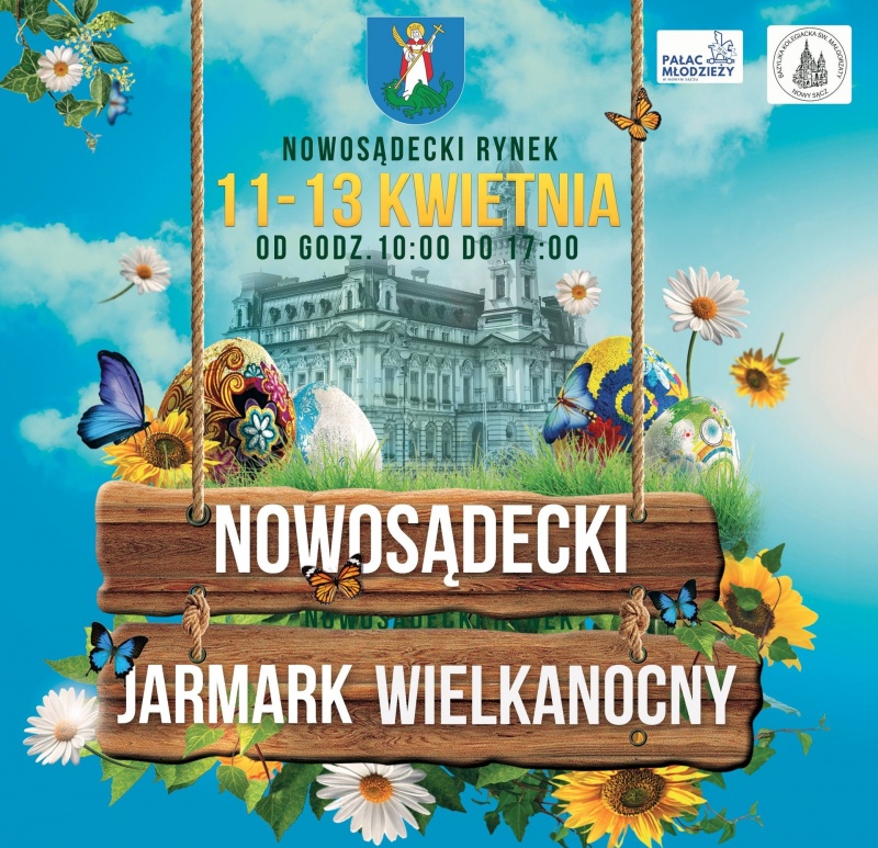 Plakat informujący o Nowosądeckim Jarmarku Wielkanocnym