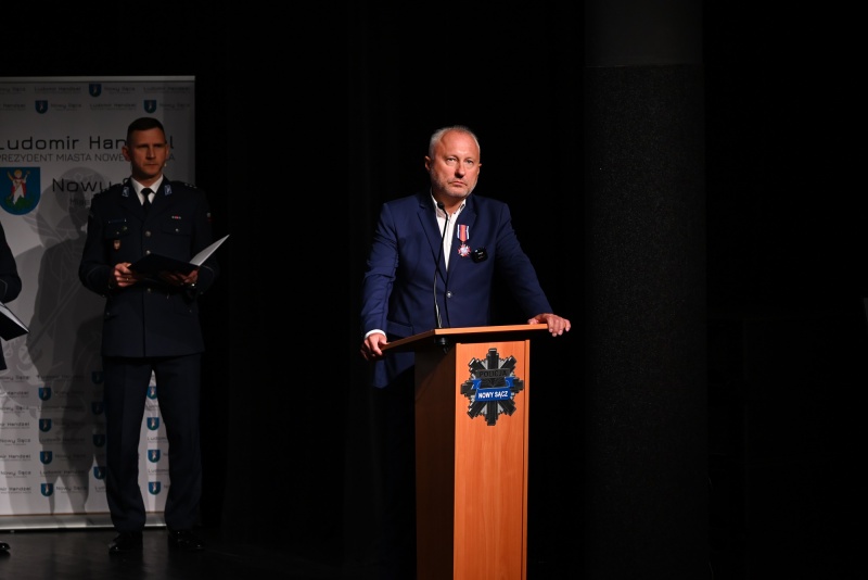 Prezydent Ludomir Handzel podczas konferencji IPA w Nowym Sączu