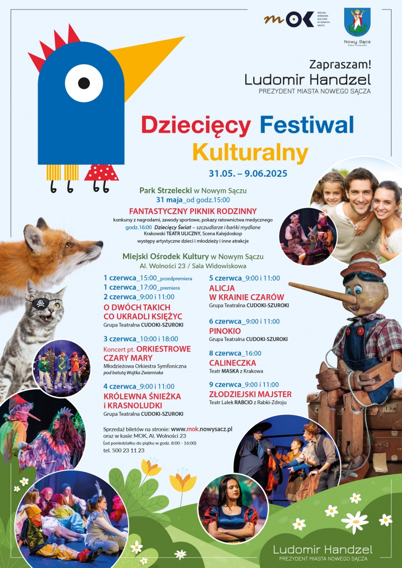 Plakat informujący o Dziecięcym Festiwalu Kulturalnym