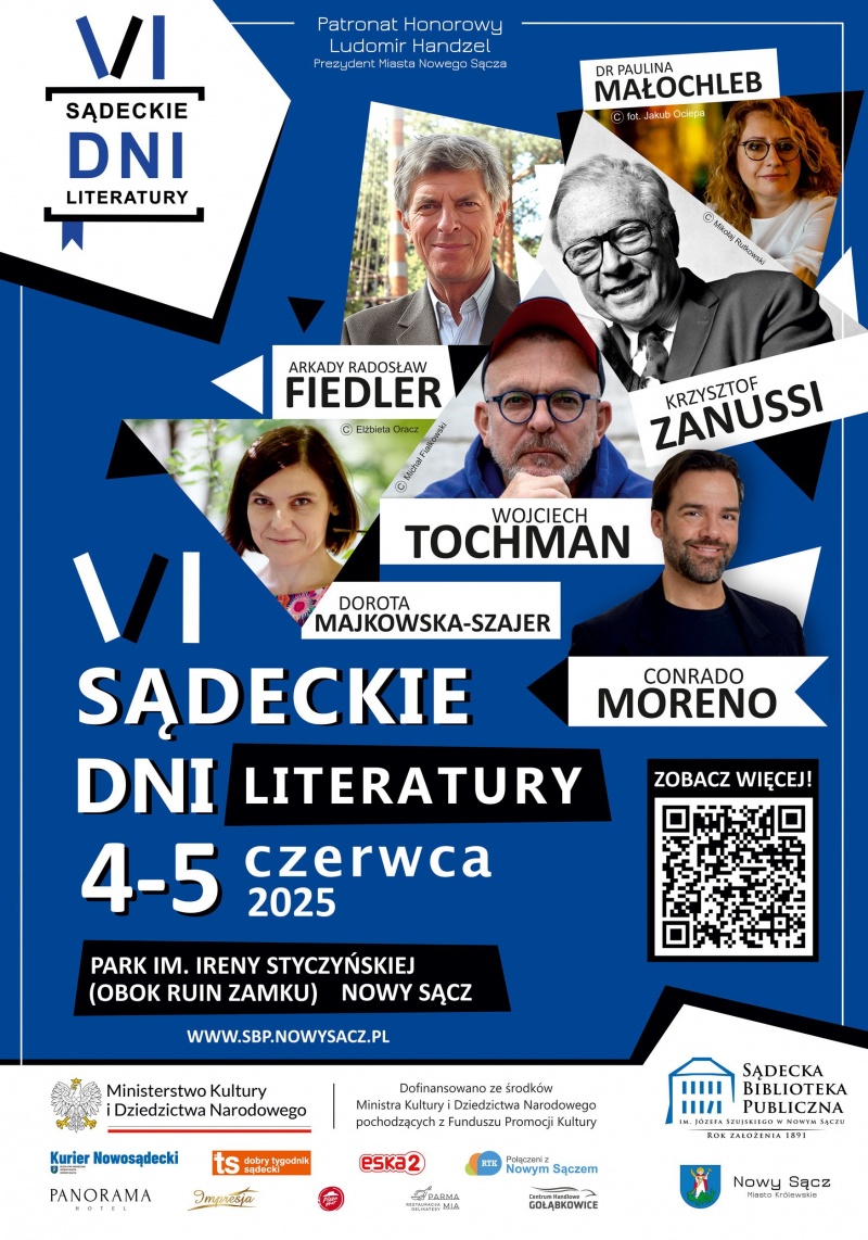Plakat informujący o VI Sądeckich Dniach Literatury