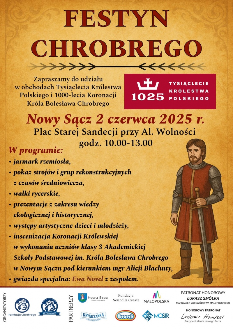 Plakat informujący o Festynie Chrobrego