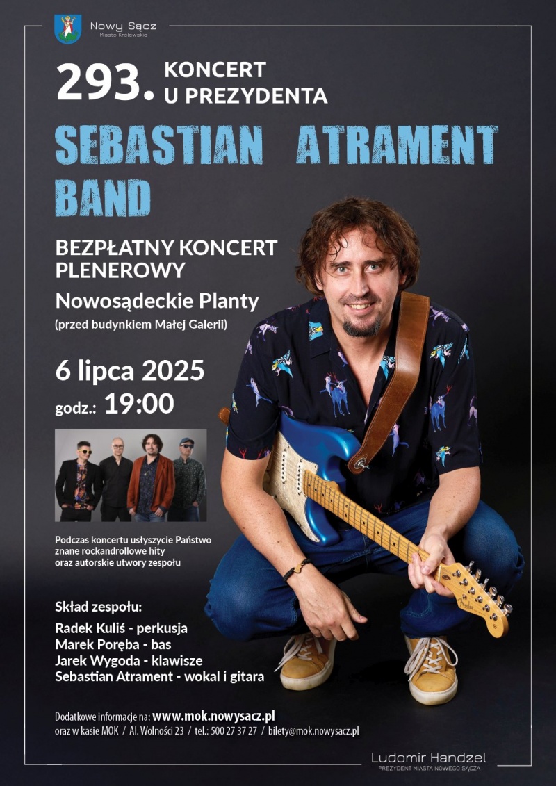Plakat informujący o 293. Koncercie u Prezydenta