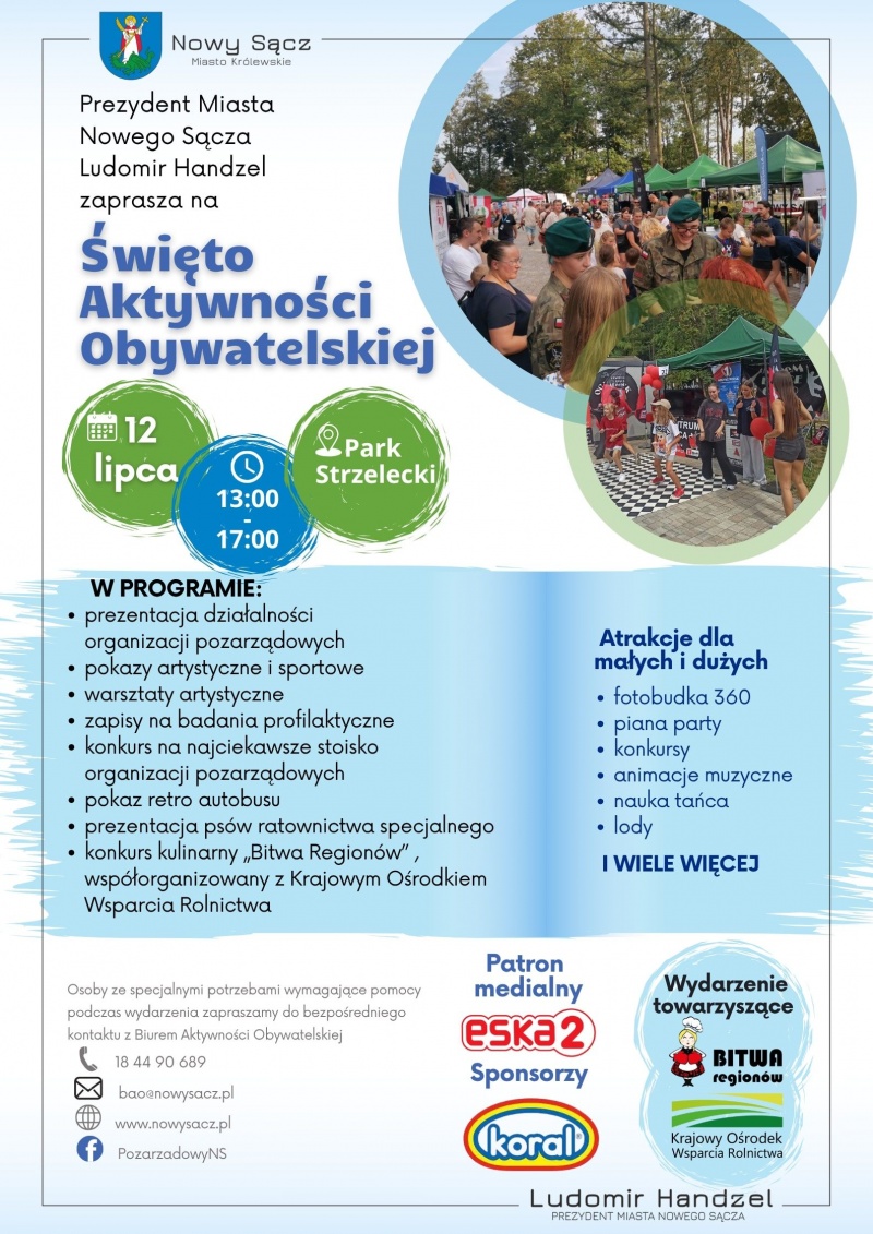 Plakat informujący o Święcie Aktywności Obywatelskiej