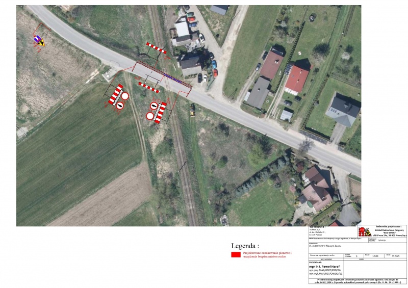 Mapka przedstawiająca zakres remontu na ul. Jagodowej