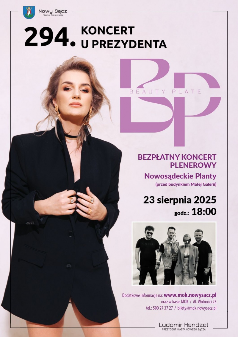 Plakat informujący o 294. Koncercie u Prezydenta