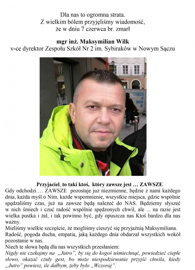 Kondolencje.