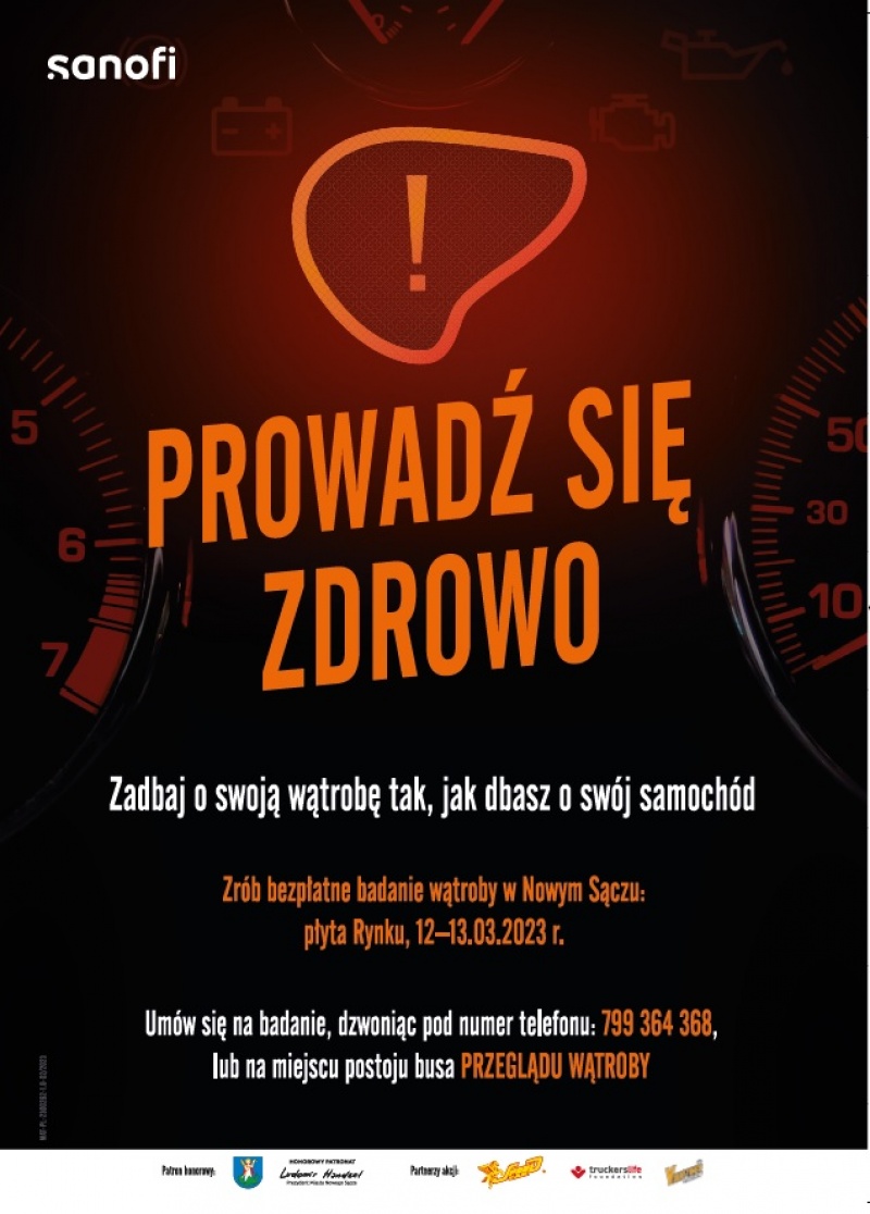 Plakat promujący akcję Prowadź się zdrowo