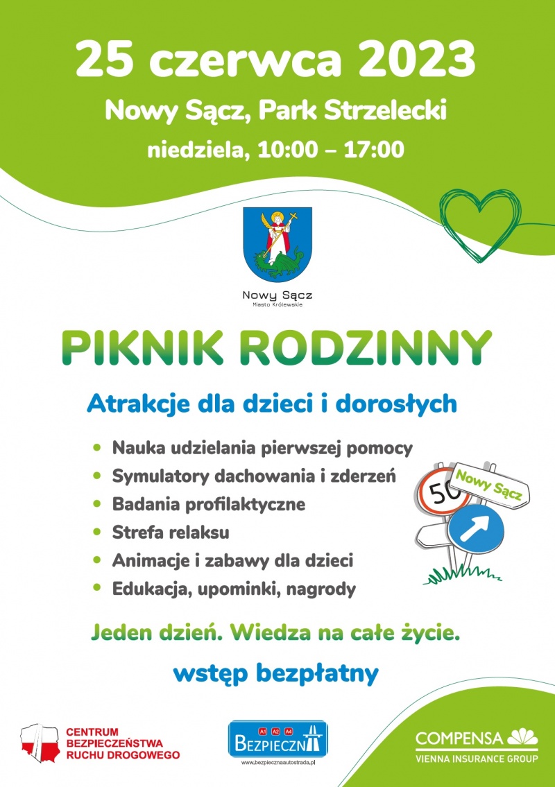 Plakat dotyczący pikniku w Parku Strzeleckim