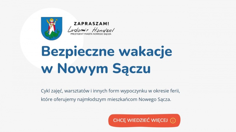 Grafika dotycząca Bezpiecznych Wakacji 